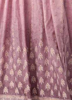 Mauve Art Silk Digital Printed Dress Party Wear -Indo Clothing Shop Mauve Art Silk Digital Printed Dress DRBS02304077 rrc4