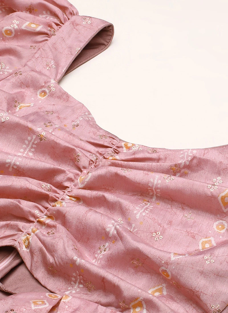 Mauve Art Silk Digital Printed Jumpsuits After Six Wear 5 Mauve Art Silk Digital Printed Jumpsuits After Six Wear - Image 5