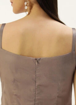 Mauve Net Embroidered Kaftan Style Gown Party Wear -Indo Clothing Shop Mauve Net Embroidered Kaftan Style Gown IWBS02205988 rrc2