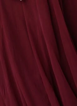 Mauve Net Sequins N Burgundy Godet Dress Festive Wear -Indo Clothing Shop Mauve Net Sequins N Burgundy Godet Dress DRBS02205032 rrc4 1