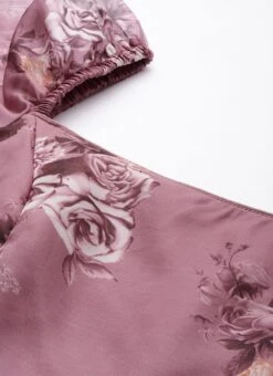 Mauve Organza Digital Printed Dress After Six Wear -Indo Clothing Shop Mauve Organza Digital Printed Dress DRBS02210906 rrc1