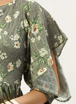 Mehndi Green Georgette Printed Dress After Six Wear 14 Mehndi Green Georgette Printed Dress After Six Wear -Indo Clothing Shop Mehndi Green Georgette Printed Dress DRBS02211034 rrc3 1