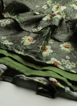 Mehndi Green Georgette Printed Dress After Six Wear 15 Mehndi Green Georgette Printed Dress After Six Wear -Indo Clothing Shop Mehndi Green Georgette Printed Dress DRBS02211034 rrc4 1