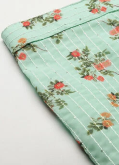 Bottom From Mint Green Digital Printed Embroidered Co Ords Set After Six Wear -Indo Clothing Shop Mint Green Digital Printed Embroidered Co Ords Set IWBS02211226 rrc3