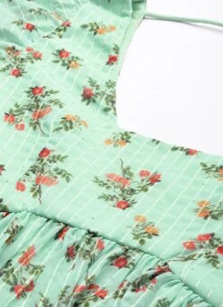 Mint Green Georgette Digital Printed Dress After Six Wear Party Wear -Indo Clothing Shop Mint Green Georgette Digital Printed Dress DRBS02210920 rrc1