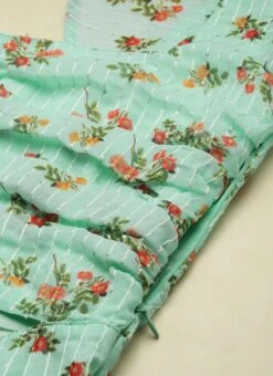 Mint Green Georgette Digital Printed Dress Festive Wear After Six Wear -Indo Clothing Shop Mint Green Georgette Digital Printed Dress DRBS02211307 rrc3 1