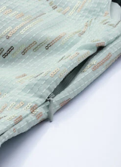 Mint Green Georgette Sequins Embroidered Strap Gown Festive Wear -Indo Clothing Shop Mint Green Georgette Sequins Embroidered Strap Gown IWBS02205934 rrc3