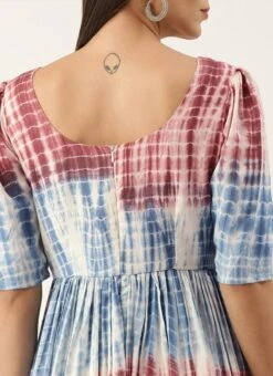 Multi Color Maxi Dress Festive Wear -Indo Clothing Shop Multi Color Tencel Maxi Dress DRBS02202363 rrc2