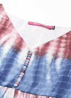 Multi Colour Modal Woven Dress After Six Wear -Indo Clothing Shop Multi Colour TENCEL Modal Woven Dress DRBS02202391 rrc1