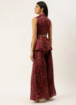 Bottom From MultiColored Art Silk Printed Co Ords Set After Six Wear 11 Bottom From MultiColored Art Silk Printed Co Ords Set After Six Wear -Indo Clothing Shop MultiColored Art Silk Printed Co Ords Set IWBS02302302 b