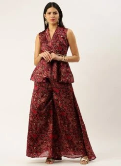 Bottom From MultiColored Art Silk Printed Co Ords Set After Six Wear 10 Bottom From MultiColored Art Silk Printed Co Ords Set After Six Wear -Indo Clothing Shop MultiColored Art Silk Printed Co Ords Set IWBS02302302 u