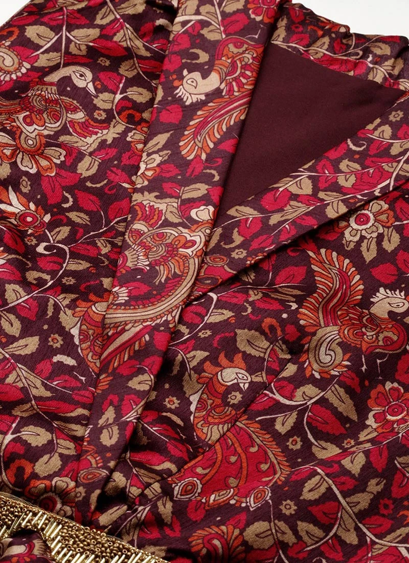 Bottom From MultiColored Art Silk Printed Co Ords Set After Six Wear 5 Bottom From MultiColored Art Silk Printed Co Ords Set After Six Wear - Image 5