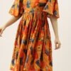 MultiColored Bell Sleeve Dress After Six Wear
