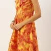 MultiColored Printed Cotton Knee Length Dress After Six Wear