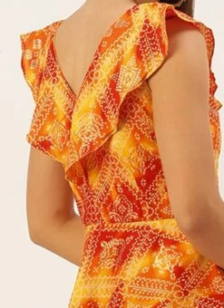 MultiColored Printed Cotton Knee Length Dress After Six Wear 13 MultiColored Printed Cotton Knee Length Dress After Six Wear -Indo Clothing Shop MultiColored Printed Cotton Knee Length Dress DRBS02105402 rrc2