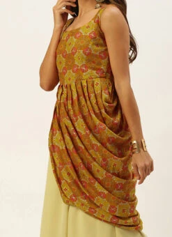 Multicolor N Beige Printed Kurta Set Festive Wear