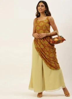 Multicolor N Beige Printed Kurta Set Festive Wear -Indo Clothing Shop Multicolor N Beige Printed Kurta Set KSBS02207334 u