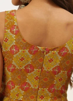 Multicolor N Beige Printed Kurta Set Festive Wear -Indo Clothing Shop Multicolor N Beige Printed Kurta Set KSBS02207334 rrc2