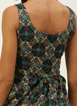 Multicolor N Off White Printed Kurta Set Festive Wear -Indo Clothing Shop Multicolor N Off White Printed Kurta Set KSBS02207335 rrc2