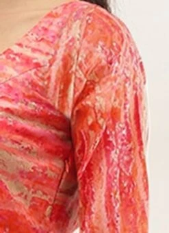 Multicolored Art Silk Round Neck Dress Festive Wear -Indo Clothing Shop Multicolored Art Silk Round Neck Dress DRBS02307733 rrc3