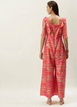 Multicolored Art Silk Ruffles Style Jumpsuit After Six Wear 10 Multicolored Art Silk Ruffles Style Jumpsuit After Six Wear -Indo Clothing Shop Multicolored Art Silk Ruffles Style Jumpsuit DRBS02307783 b