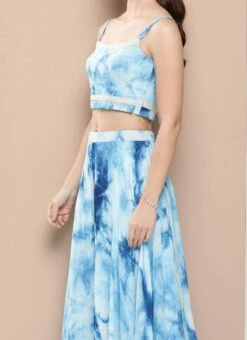 Bottom From Multicolored Chinon Sharara Set After Six Wear