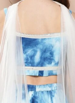 Bottom From Multicolored Chinon Sharara Set After Six Wear -Indo Clothing Shop Multicolored Chinon Sharara Set IWBS02302198 rrc2 1