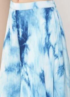 Bottom From Multicolored Chinon Sharara Set After Six Wear -Indo Clothing Shop Multicolored Chinon Sharara Set IWBS02302198 rrc3 1