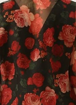 Multicolored Digital Print Organza Jacket N Black Dress Festive Wear -Indo Clothing Shop Multicolored Digital Print Organza Jacket N Black Dress DRBS02111124 rrc3