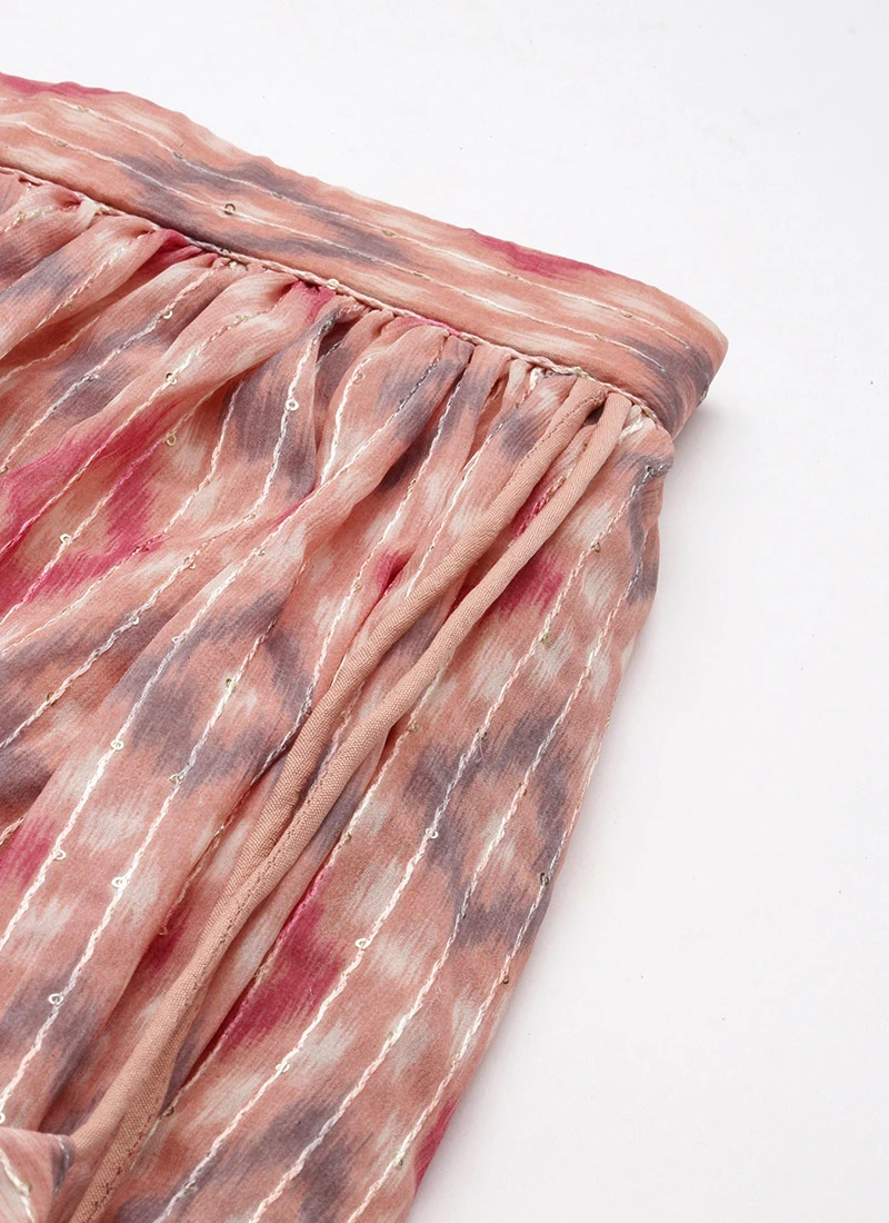 Skirt From Multicolored Digital Printed Co Ords Set After Six Wear 6 Skirt From Multicolored Digital Printed Co Ords Set After Six Wear - Image 6