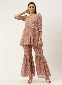 Top From Multicolored Digital Printed Georgette Co Ords Set After Six Wear -Indo Clothing Shop Multicolored Digital Printed Georgette Co Ords Set IWBS02211225 u