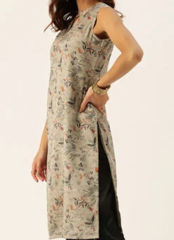 Multicolored Digital Printed N Black Kurta Set Work Wear After Six Wear