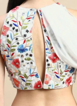 Multicolored Embroidered Blouse Wedding Wear -Indo Clothing Shop Multicolored Embroidered Blouse BLBS02303845 rrc2