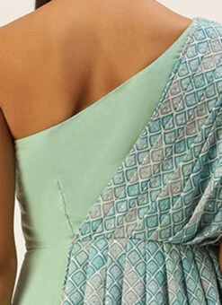 Multicolored Embroidered Indo Western Gown Party Wear -Indo Clothing Shop Multicolored Embroidered Indo Western Gown IWBS02206293 rrc2