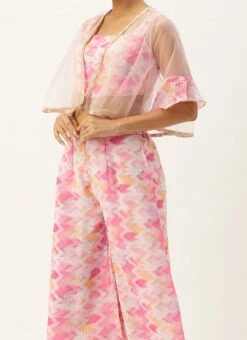 Bottom From Multicolored Georgette Co Ords Set After Six Wear