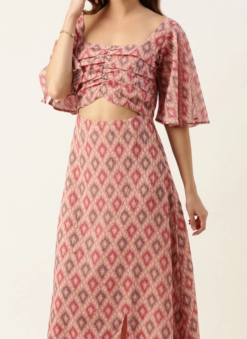 Multicolored Georgette Digital Printed Dress Festive Wear After Six Wear 1 Multicolored Georgette Digital Printed Dress Festive Wear After Six Wear