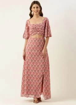 Multicolored Georgette Digital Printed Dress Festive Wear After Six Wear 10 Multicolored Georgette Digital Printed Dress Festive Wear After Six Wear -Indo Clothing Shop Multicolored Georgette Digital Printed Dress DRBS02211306 u