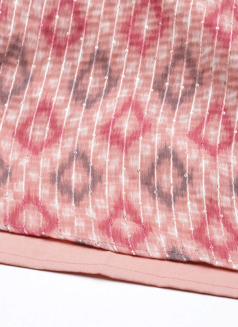 Multicolored Georgette Digital Printed Dress Festive Wear After Six Wear 7 Multicolored Georgette Digital Printed Dress Festive Wear After Six Wear - Image 7