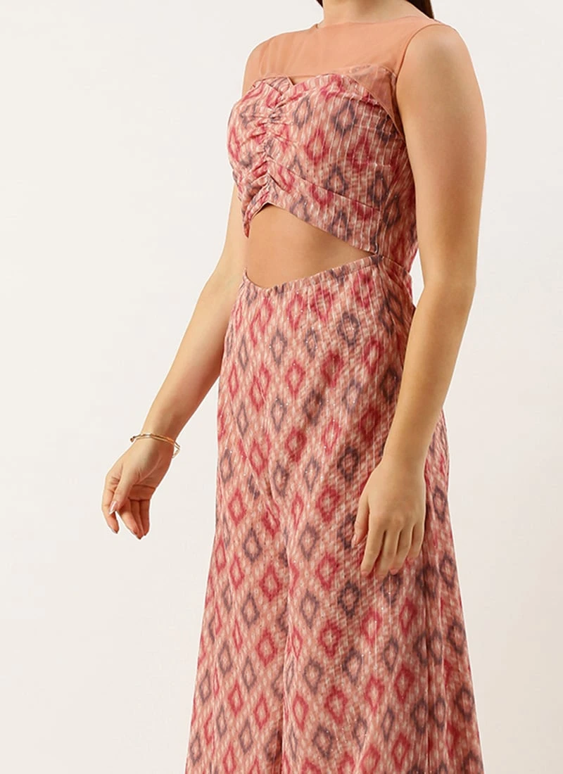 Multicolored Georgette Digital Printed Jumpsuit Festive Wear After Six Wear 1 Multicolored Georgette Digital Printed Jumpsuit Festive Wear After Six Wear