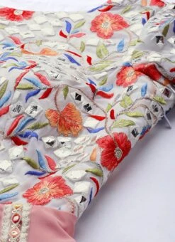 Multicolored Georgette Embroidered Kali Style Gown Festive Wear -Indo Clothing Shop Multicolored Georgette Embroidered Kali Style Gown IWBS02104149 rrc1