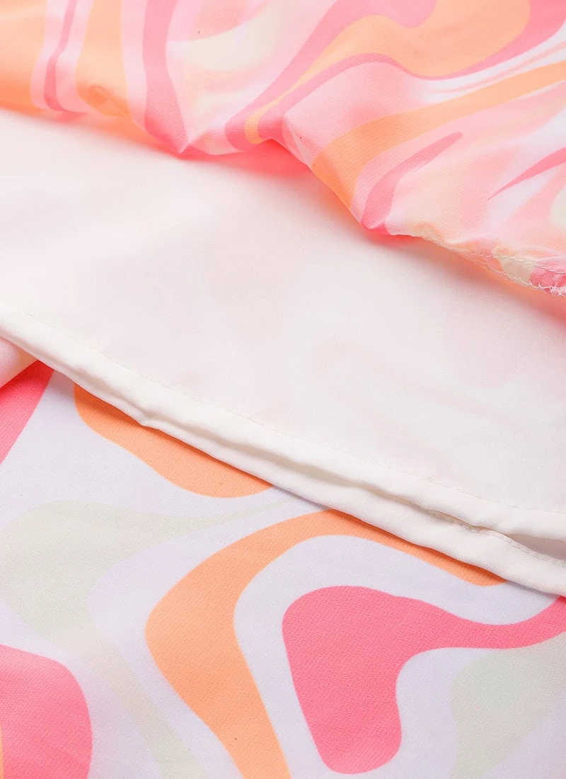 Multicolored Georgette Print Dress Festive Wear 8 Multicolored Georgette Print Dress Festive Wear - Image 8