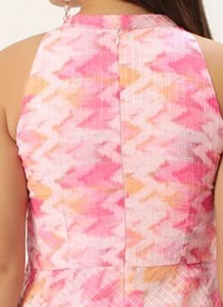 Multicolored Georgette Printed Halter Neck Dress After Six Wear 13 Multicolored Georgette Printed Halter Neck Dress After Six Wear -Indo Clothing Shop Multicolored Georgette Printed Halter Neck Dress DRBS02302437 rrc2