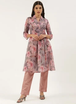 Multicolored N Mauve Kurta Set Festive Wear After Six Wear -Indo Clothing Shop Multicolored N Mauve Kurta Set KSBS02205969 u 1