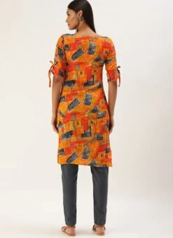 Multicolored Narrow Straight Pant Kurta Set After Six Wear -Indo Clothing Shop Multicolored Narrow Straight Pant Kurta Set KSBS02002311 b