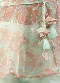 Bottom From Multicolored Organza Gharara Set After Six Wear -Indo Clothing Shop Multicolored Organza Gharara Set IWBS02210924 rrc4