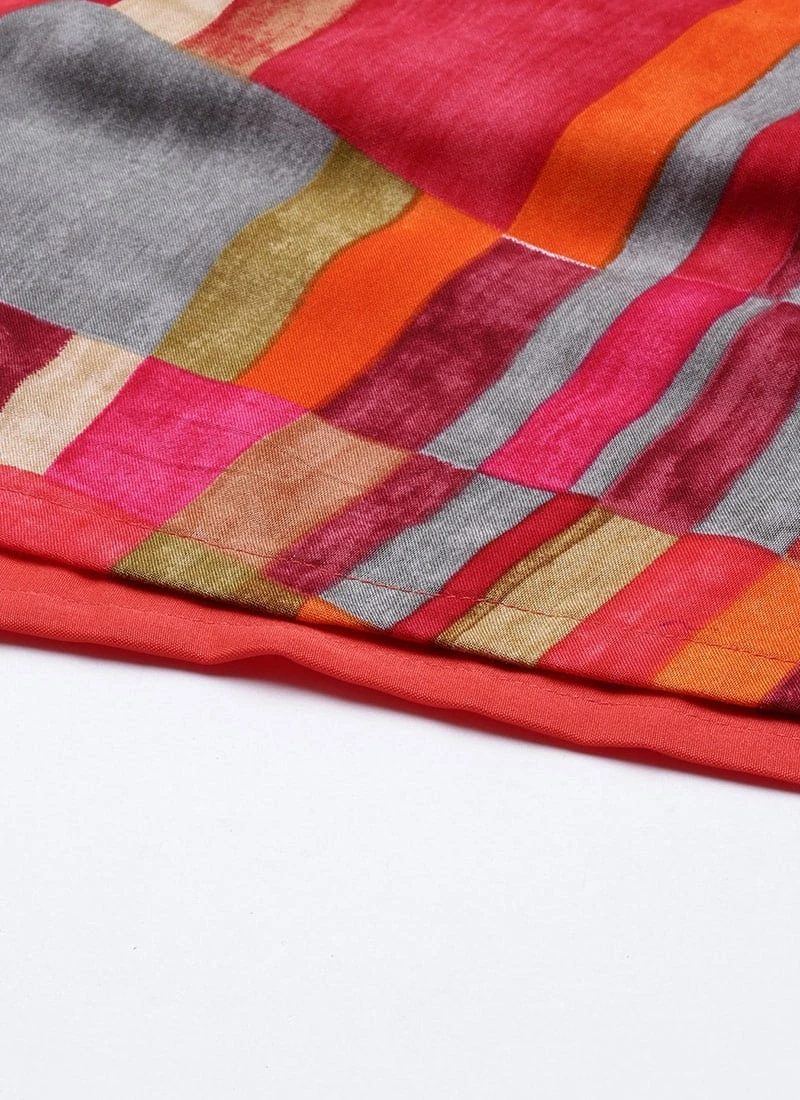 Multicolored Printed A Line Dress After Six Wear 7 Multicolored Printed A Line Dress After Six Wear - Image 7