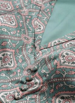 Multicolored Printed Modal Satin Pleated Dress After Six Wear -Indo Clothing Shop Multicolored Printed Modal Satin Pleated Dress DRBS02212632 rrc1