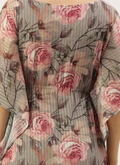 Multicolored Printed N Embroidered V Neckline Kaftan Festive Wear After Six Wear -Indo Clothing Shop Multicolored Printed N Embroidered V Neckline Kaftan DRBS02204674 rrc2