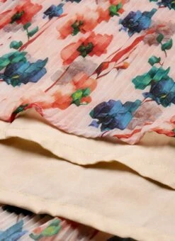 Multicoloured Georgette Pleated Dress After Six Wear Party Wear -Indo Clothing Shop Multicoloured Georgette Pleated Dress DRBS02211036 rrc3