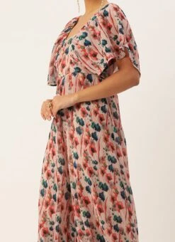 Multicoloured Pleated Georgette Jumpsuit Festive Wear After Six Wear